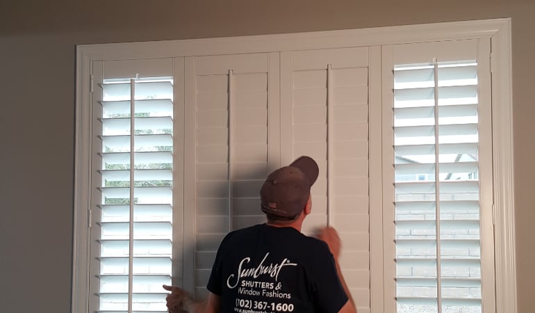 Installation of plantation shutters in Philadelphia